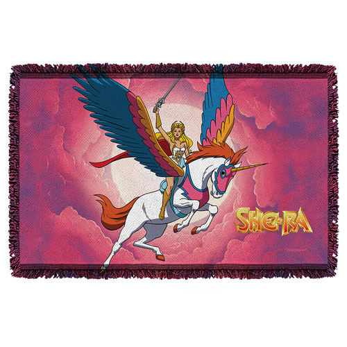 Masters of the Universe She-Ra Clouds Woven Tapestry Throw Blanket